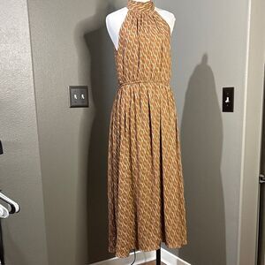 Worthington Brown Patterned Midi Dress